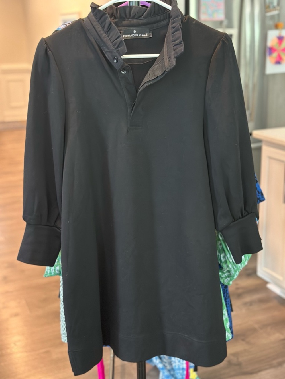 Pomander Place Black Charlotte Terry Dress - Small